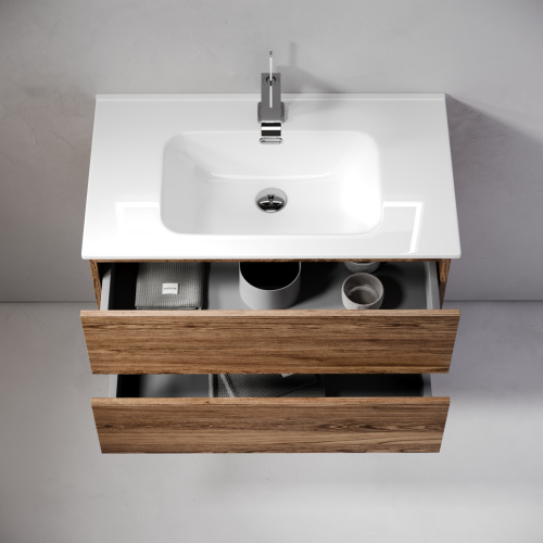 Тумба под раковину Sancos Urban UR80ECH 80х50 подвесная цвет коричневый - фото 5